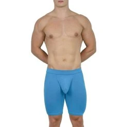 Obviously EliteMan Boxer Brief 9inch Leg - Maui Blue -Bown Of London shop obviously eliteman boxer brief 9inch leg maui blue 31957935