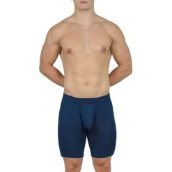 Obviously EliteMan Boxer Brief 9inch Leg - Midnight Navy -Bown Of London shop obviously eliteman boxer brief 9inch leg midnight navy 31957941