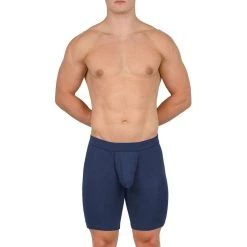 Obviously EliteMan Boxer Brief 9inch Leg - Navy -Bown Of London shop obviously eliteman boxer brief 9inch leg navy 31762965