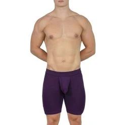 Obviously EliteMan Boxer Brief 9inch Leg - Purple -Bown Of London shop obviously eliteman boxer brief 9inch leg purple 31957953