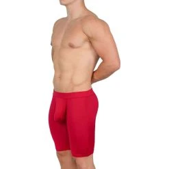 Obviously EliteMan Boxer Brief 9inch Leg - Red -Bown Of London shop obviously eliteman boxer brief 9inch leg red 31762978
