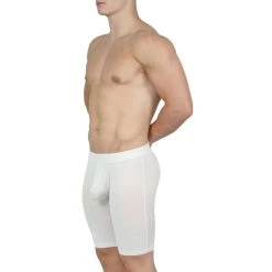 Obviously EliteMan Boxer Brief 9inch Leg - White -Bown Of London shop obviously eliteman boxer brief 9inch leg white 31957961