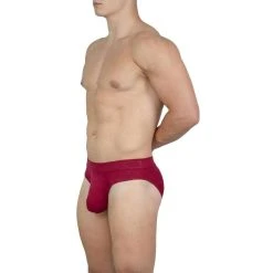 Obviously EliteMan Hipster Brief - Maroon Red -Bown Of London shop obviously eliteman hipster brief maroon red 31958014