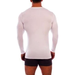 Obviously Essence Crew Neck Long Sleeve Undershirt - White -Bown Of London shop obviously essence crew neck long sleeve undershirt white 31036153