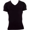 Obviously Essence Deep V-Neck Short Sleeve Undershirt - Black -Bown Of London shop obviously essence deep v neck short sleeve undershirt black 31036180