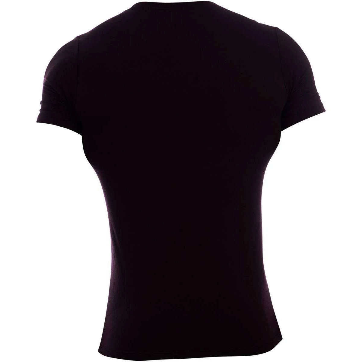 Obviously Essence V-Neck Short Sleeve Undershirt - Black 4 Obviously Essence V-Neck Short Sleeve Undershirt - Black - Image 2