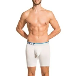 Obviously Everyman AnatoMAX Boxer Breif 6inch Leg - White -Bown Of London shop obviously everyman anatomax boxer breif 6inch leg white 31036231