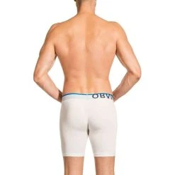 Obviously Everyman AnatoMAX Boxer Breif 6inch Leg - White -Bown Of London shop obviously everyman anatomax boxer breif 6inch leg white 31036232