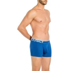 Obviously EveryMan AnatoMAX Boxer Brief 3inch Leg - Blue -Bown Of London shop obviously everyman anatomax boxer brief 3inch leg blue 31036244