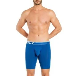 Obviously EveryMan AnatoMAX Boxer Brief 9inch Leg - Blue 11 Obviously EveryMan AnatoMAX Boxer Brief 9inch Leg - Blue -Bown Of London shop obviously everyman anatomax boxer brief 9inch leg blue 31036304