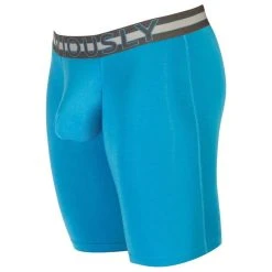 Obviously EveryMan AnatoMAX Boxer Brief 9inch Leg - Bondi Blue -Bown Of London shop obviously everyman anatomax boxer brief 9inch leg bondi blue 31036309