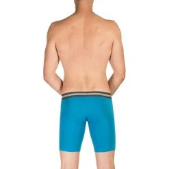 Obviously EveryMan AnatoMAX Boxer Brief 9inch Leg - Bondi Blue -Bown Of London shop obviously everyman anatomax boxer brief 9inch leg bondi blue 31036311