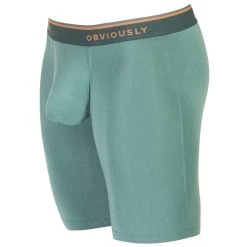 Obviously EveryMan AnatoMAX Boxer Brief 9inch Leg - Teal -Bown Of London shop obviously everyman anatomax boxer brief 9inch leg teal 31036325