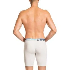 Obviously Everyman AnatoMAX Boxer Brief 9inch Leg - White 12 Obviously Everyman AnatoMAX Boxer Brief 9inch Leg - White -Bown Of London shop obviously everyman anatomax boxer brief 9inch leg white 31036332
