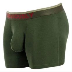 Obviously FreeMan AnatoFREE Boxer Brief 3inch Leg - Pine Green -Bown Of London shop obviously freeman anatofree boxer brief 3inch leg pine green 31036429
