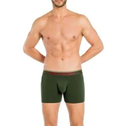 Obviously FreeMan AnatoFREE Boxer Brief 3inch Leg - Pine Green -Bown Of London shop obviously freeman anatofree boxer brief 3inch leg pine green 31036431