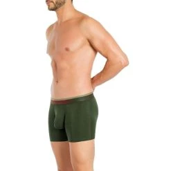 Obviously FreeMan AnatoFREE Boxer Brief 3inch Leg - Pine Green -Bown Of London shop obviously freeman anatofree boxer brief 3inch leg pine green 31036432