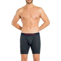 Obviously FreeMan AnatoFREE Boxer Brief 6inch Leg - Ash Grey -Bown Of London shop obviously freeman anatofree boxer brief 6inch leg ash grey 31036437