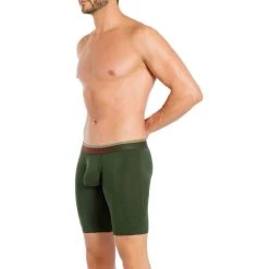 Obviously FreeMan AnatoFREE Boxer Brief 6inch Leg - Pine Green -Bown Of London shop obviously freeman anatofree boxer brief 6inch leg pine green 31036457