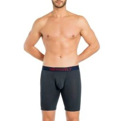 Obviously FreeMan AnatoFREE Boxer Brief 9inch Leg - Ash Grey 11 Obviously FreeMan AnatoFREE Boxer Brief 9inch Leg - Ash Grey -Bown Of London shop obviously freeman anatofree boxer brief 9inch leg ash grey 31036461