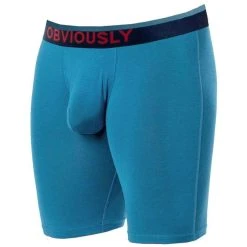 Obviously FreeMan AnatoFREE Boxer Brief 9inch Leg - Pacific Blue -Bown Of London shop obviously freeman anatofree boxer brief 9inch leg pacific blue 31036472