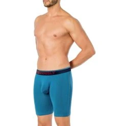 Obviously FreeMan AnatoFREE Boxer Brief 9inch Leg - Pacific Blue -Bown Of London shop obviously freeman anatofree boxer brief 9inch leg pacific blue 31036475