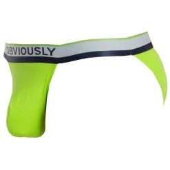Obviously PrimeMan AnatoMAX Bikini Brief - Lime Green -Bown Of London shop obviously primeman anatomax bikini brief lime green 31036544