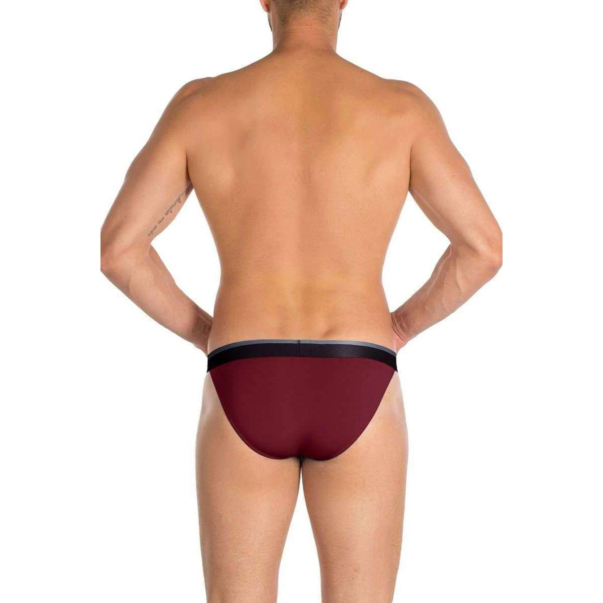 Obviously PrimeMan AnatoMAX Bikini Brief - Maroon Burgundy 7 Obviously PrimeMan AnatoMAX Bikini Brief - Maroon Burgundy - Image 5
