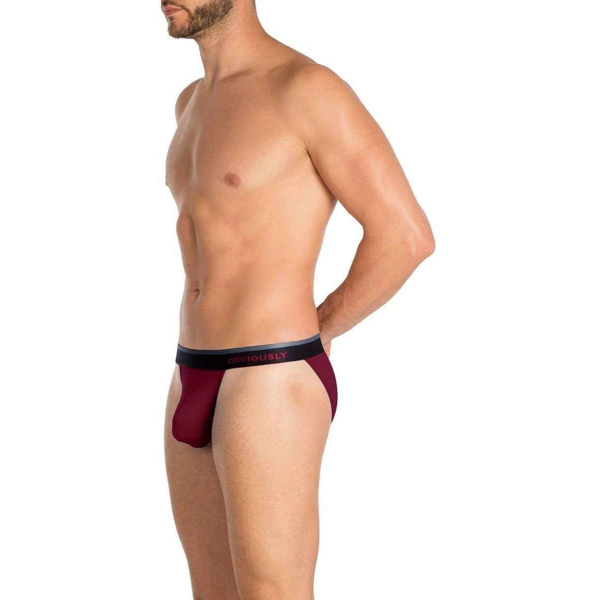 Obviously PrimeMan AnatoMAX Bikini Brief - Maroon Burgundy 8 Obviously PrimeMan AnatoMAX Bikini Brief - Maroon Burgundy - Image 6