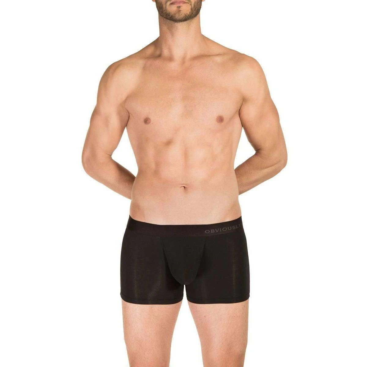 Obviously PrimeMan AnatoMAX Boxer Brief 3inch Leg - Black 6 Obviously PrimeMan AnatoMAX Boxer Brief 3inch Leg - Black - Image 4