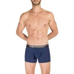 Obviously PrimeMan AnatoMAX Boxer Brief 3inch Leg - Navy -Bown Of London shop obviously primeman anatomax boxer brief 3inch leg navy 31036649