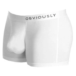 Obviously PrimeMan AnatoMAX Boxer Brief 3inch Leg - White -Bown Of London shop obviously primeman anatomax boxer brief 3inch leg white 31036692