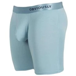 Obviously PrimeMan AnatoMAX Boxer Brief 6inch Leg - Ice Silver -Bown Of London shop obviously primeman anatomax boxer brief 6inch leg ice silver 31036703