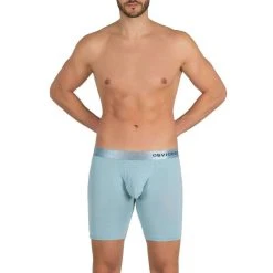 Obviously PrimeMan AnatoMAX Boxer Brief 6inch Leg - Ice Silver -Bown Of London shop obviously primeman anatomax boxer brief 6inch leg ice silver 31036704