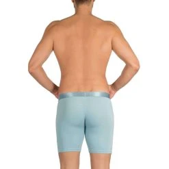 Obviously PrimeMan AnatoMAX Boxer Brief 6inch Leg - Ice Silver -Bown Of London shop obviously primeman anatomax boxer brief 6inch leg ice silver 31036705