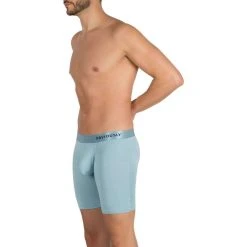 Obviously PrimeMan AnatoMAX Boxer Brief 6inch Leg - Ice Silver -Bown Of London shop obviously primeman anatomax boxer brief 6inch leg ice silver 31036706