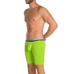 Obviously Primeman AnatoMAX Boxer Brief 6inch Leg - Lime Green -Bown Of London shop obviously primeman anatomax boxer brief 6inch leg lime green 31036712