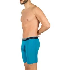 Obviously PrimeMan AnatoMAX Boxer Brief 6inch Leg - Maui Blue -Bown Of London shop obviously primeman anatomax boxer brief 6inch leg maui blue 31036724