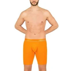 Obviously PrimeMan AnatoMAX Boxer Brief 6inch Leg - Orange -Bown Of London shop obviously primeman anatomax boxer brief 6inch leg orange 31036740
