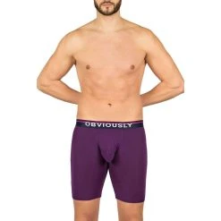 Obviously PrimeMan AnatoMAX Boxer Brief 6inch Leg - Purple -Bown Of London shop obviously primeman anatomax boxer brief 6inch leg purple 31036746