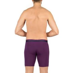 Obviously PrimeMan AnatoMAX Boxer Brief 6inch Leg - Purple -Bown Of London shop obviously primeman anatomax boxer brief 6inch leg purple 31036747