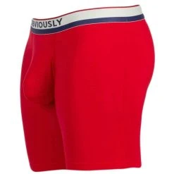 Obviously PrimeMan AnatoMAX Boxer Brief 6inch Leg - Red -Bown Of London shop obviously primeman anatomax boxer brief 6inch leg red 31036751