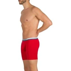 Obviously PrimeMan AnatoMAX Boxer Brief 6inch Leg - Red -Bown Of London shop obviously primeman anatomax boxer brief 6inch leg red 31036754