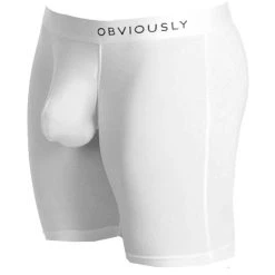 Obviously Primeman AnatoMAX Boxer Brief 6inch Leg - White -Bown Of London shop obviously primeman anatomax boxer brief 6inch leg white 31036763