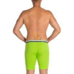Obviously PrimeMan AnatoMAX Boxer Brief 9inch Leg - Lime Green -Bown Of London shop obviously primeman anatomax boxer brief 9inch leg lime green 31036781