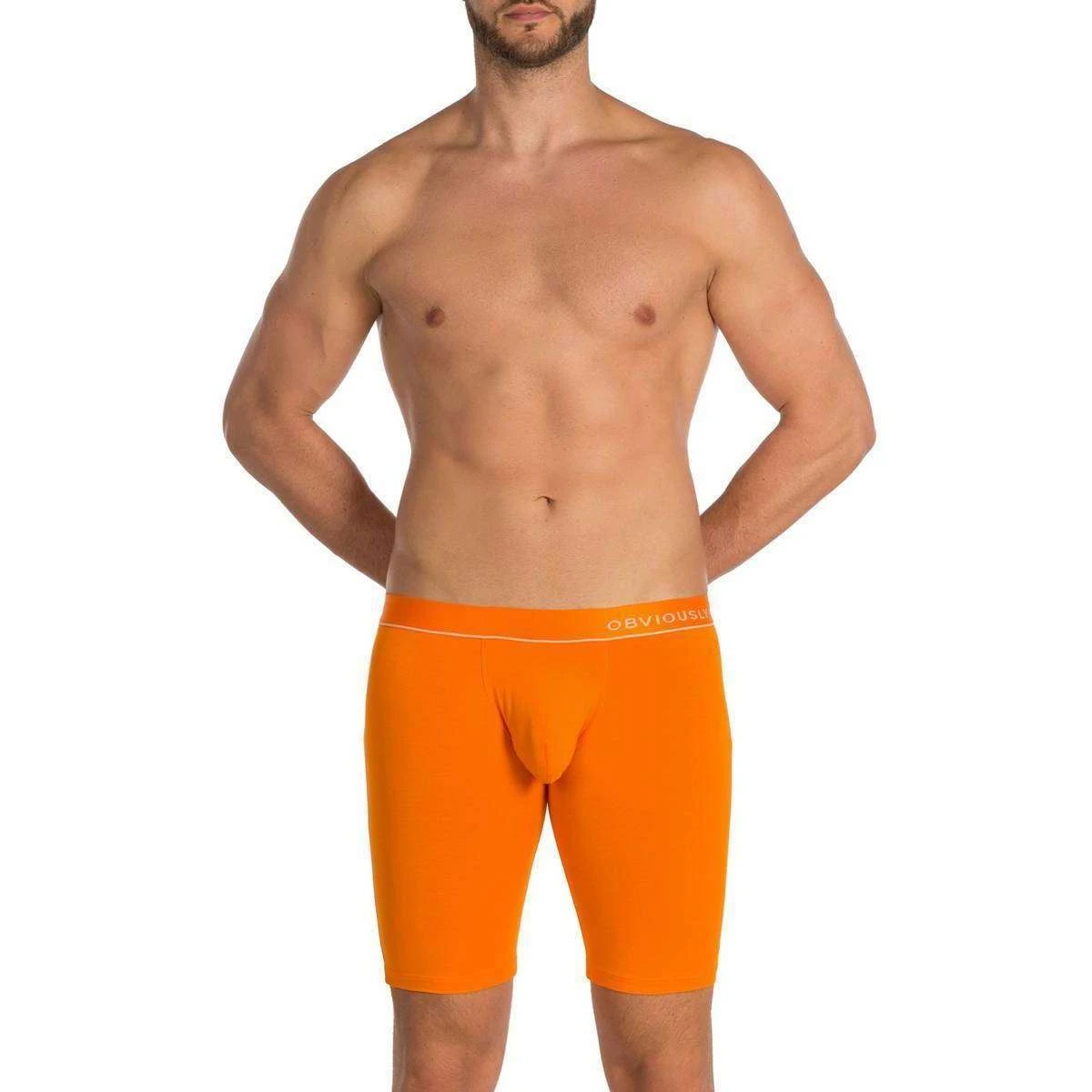 Obviously PrimeMan AnatoMAX Boxer Brief 9inch Leg - Orange 6 Obviously PrimeMan AnatoMAX Boxer Brief 9inch Leg - Orange - Image 4