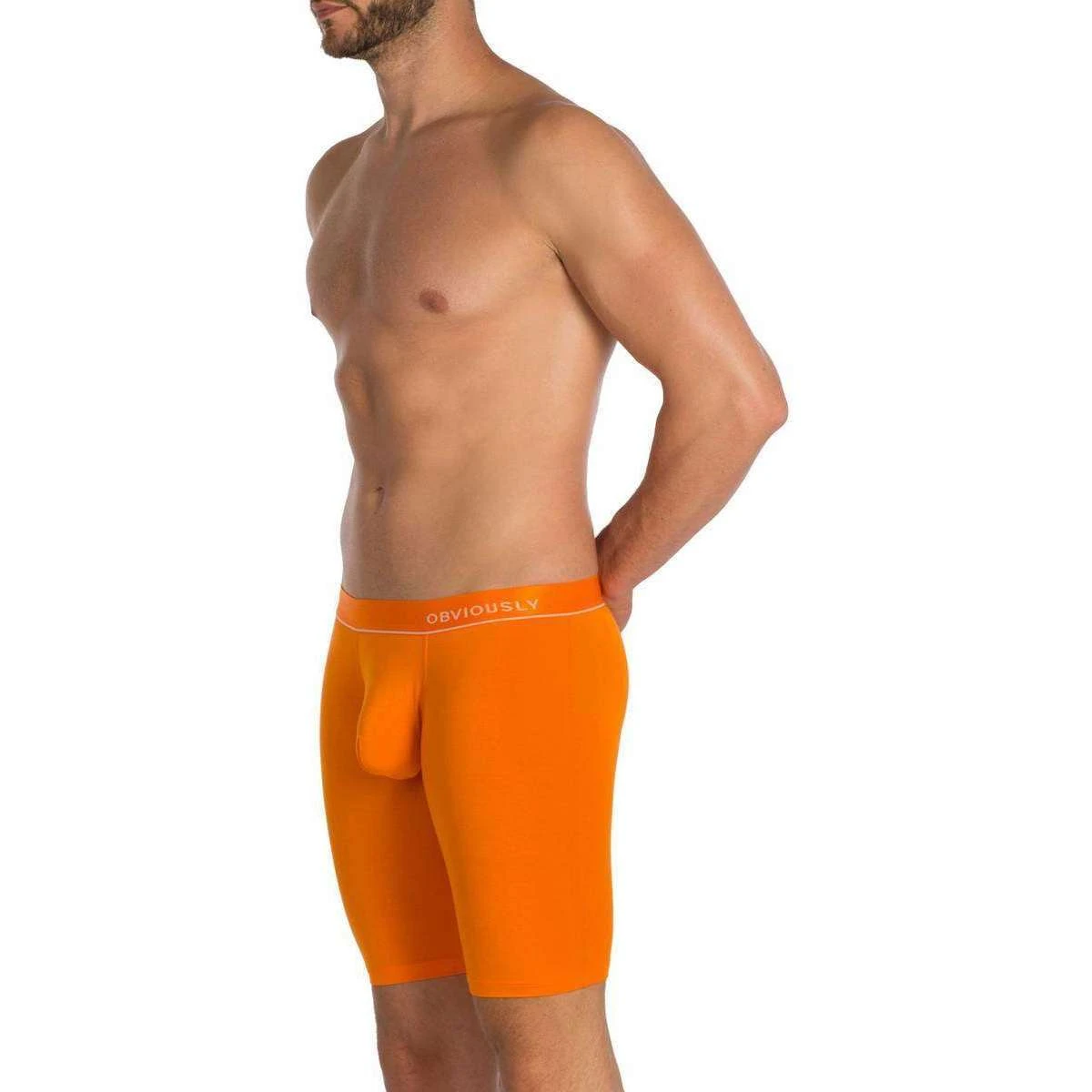 Obviously PrimeMan AnatoMAX Boxer Brief 9inch Leg - Orange 8 Obviously PrimeMan AnatoMAX Boxer Brief 9inch Leg - Orange - Image 6