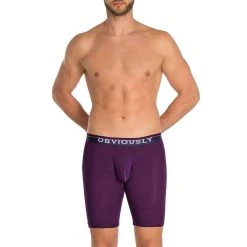 Obviously PrimeMan AnatoMAX Boxer Brief 9inch Leg - Purple 11 Obviously PrimeMan AnatoMAX Boxer Brief 9inch Leg - Purple -Bown Of London shop obviously primeman anatomax boxer brief 9inch leg purple 31036813
