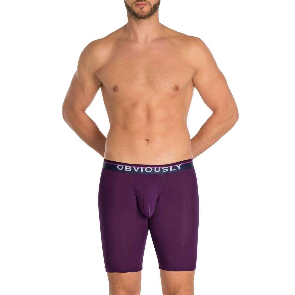 Obviously PrimeMan AnatoMAX Boxer Brief 9inch Leg - Purple 6 Obviously PrimeMan AnatoMAX Boxer Brief 9inch Leg - Purple - Image 4