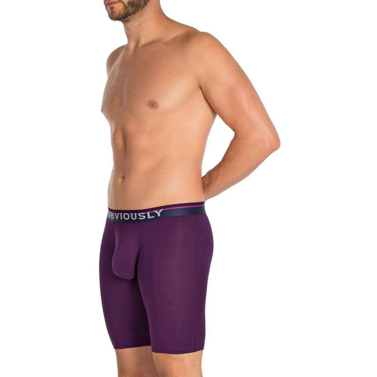 Obviously PrimeMan AnatoMAX Boxer Brief 9inch Leg - Purple 8 Obviously PrimeMan AnatoMAX Boxer Brief 9inch Leg - Purple - Image 6
